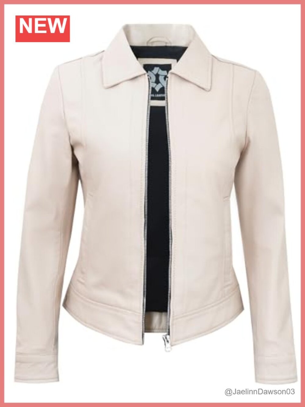 Real Lambskin Leather Jacket Vintage Quilted Women's Zip Coat